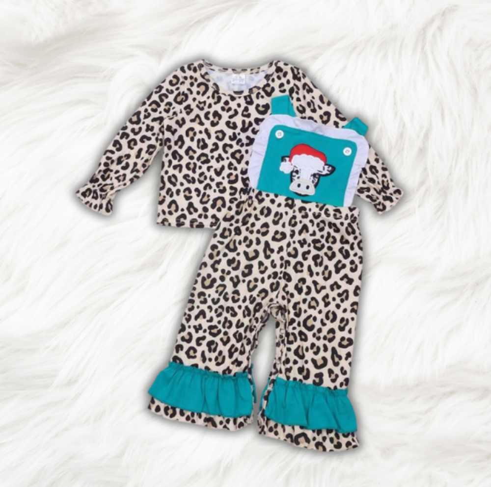 Santa Cow Overall Set