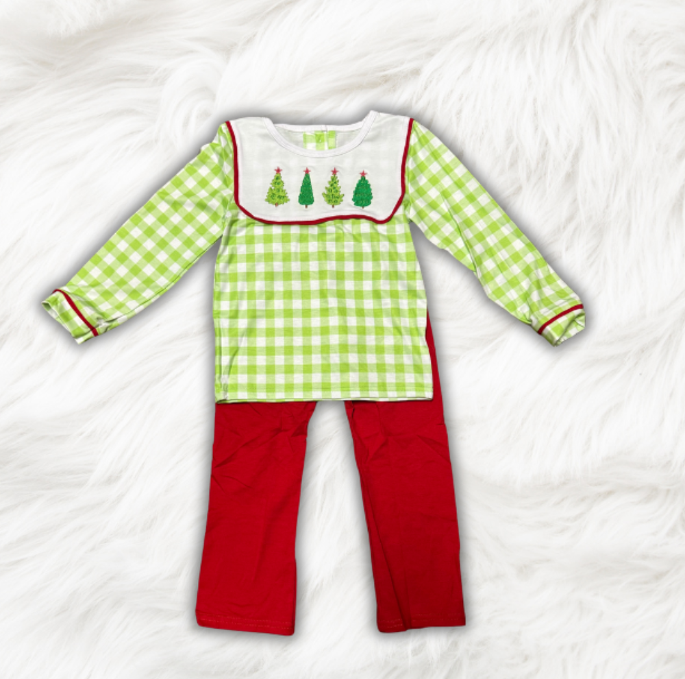 Christmas Tree Smock Set