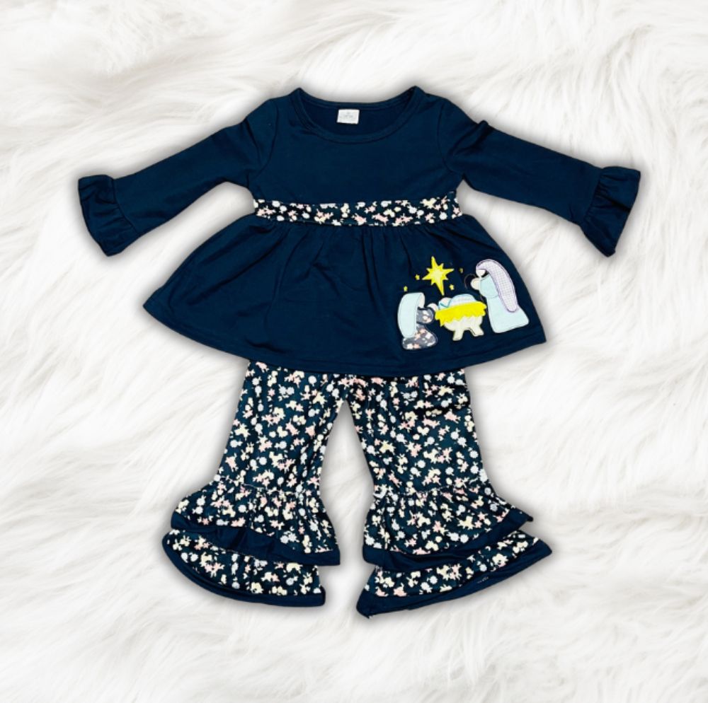 Navy Nativity Set