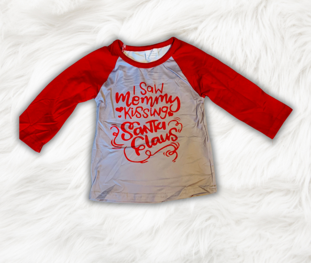 Mommy Kissing Santa Shirt