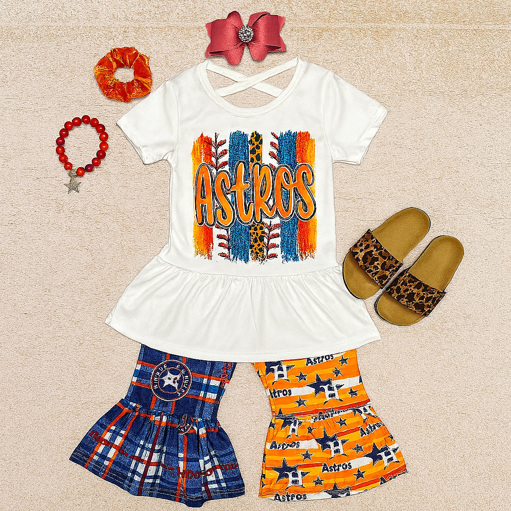 Take Me Out to the Ballgame Bell Pants Set