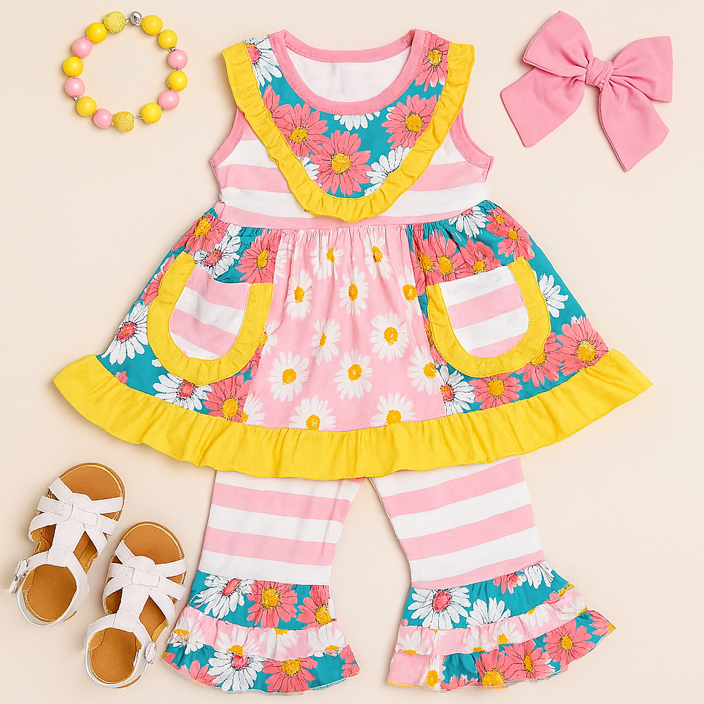Sunshine Daisy Ruffle set