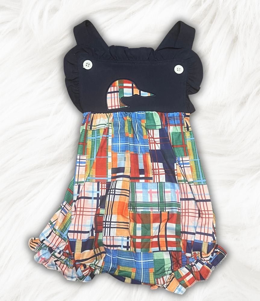 Embroidered Duck Romper