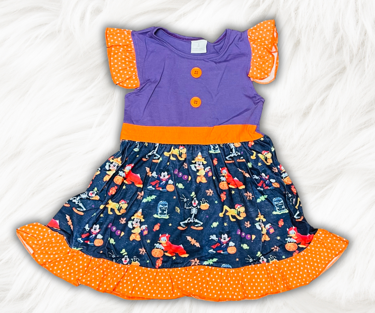 Spooky Mouse Ruffle Dress