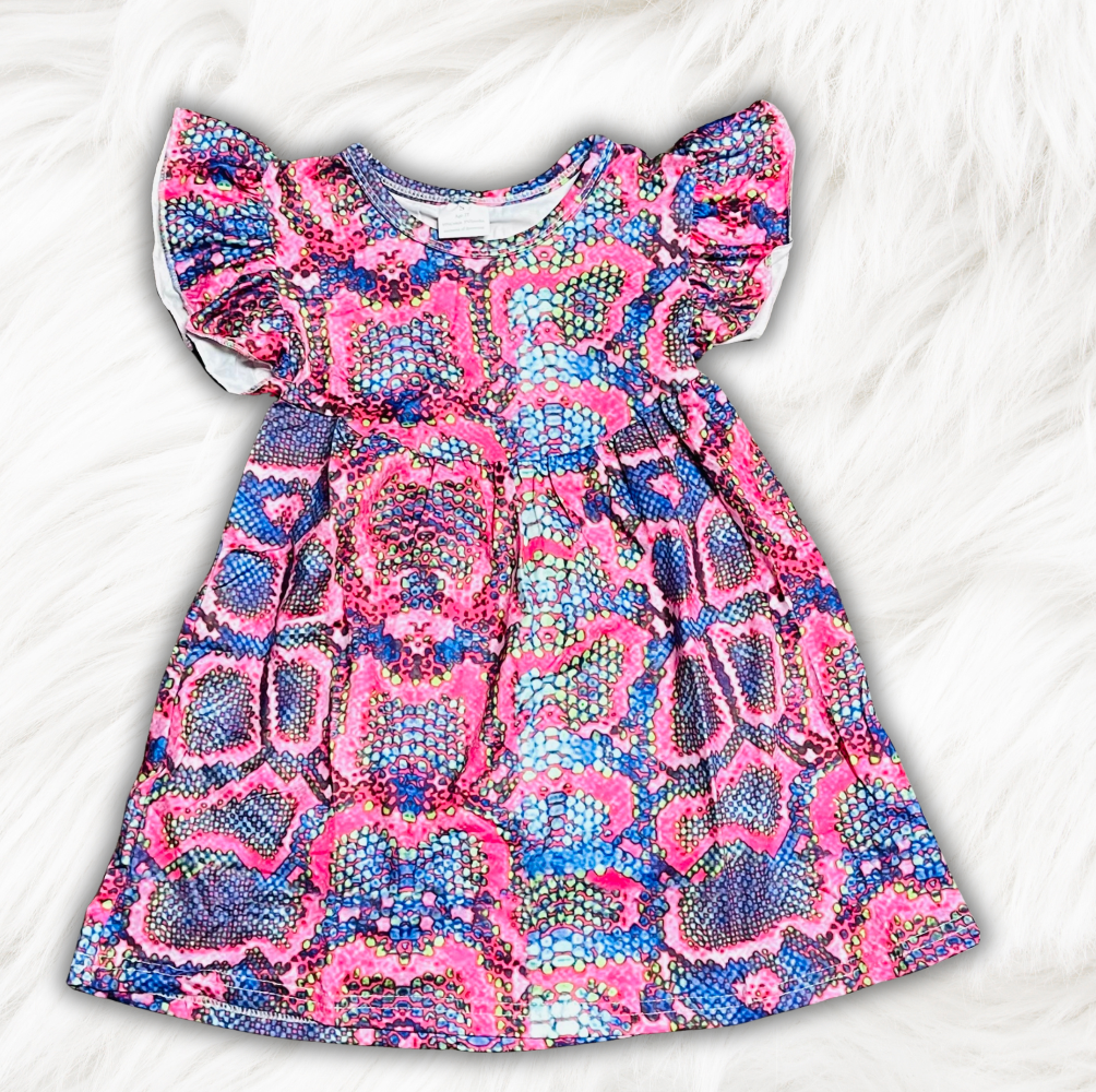 Snake Print Pearl Dress