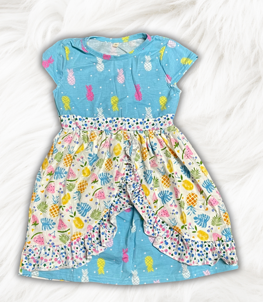 Pineapple Skirted Apron Dress