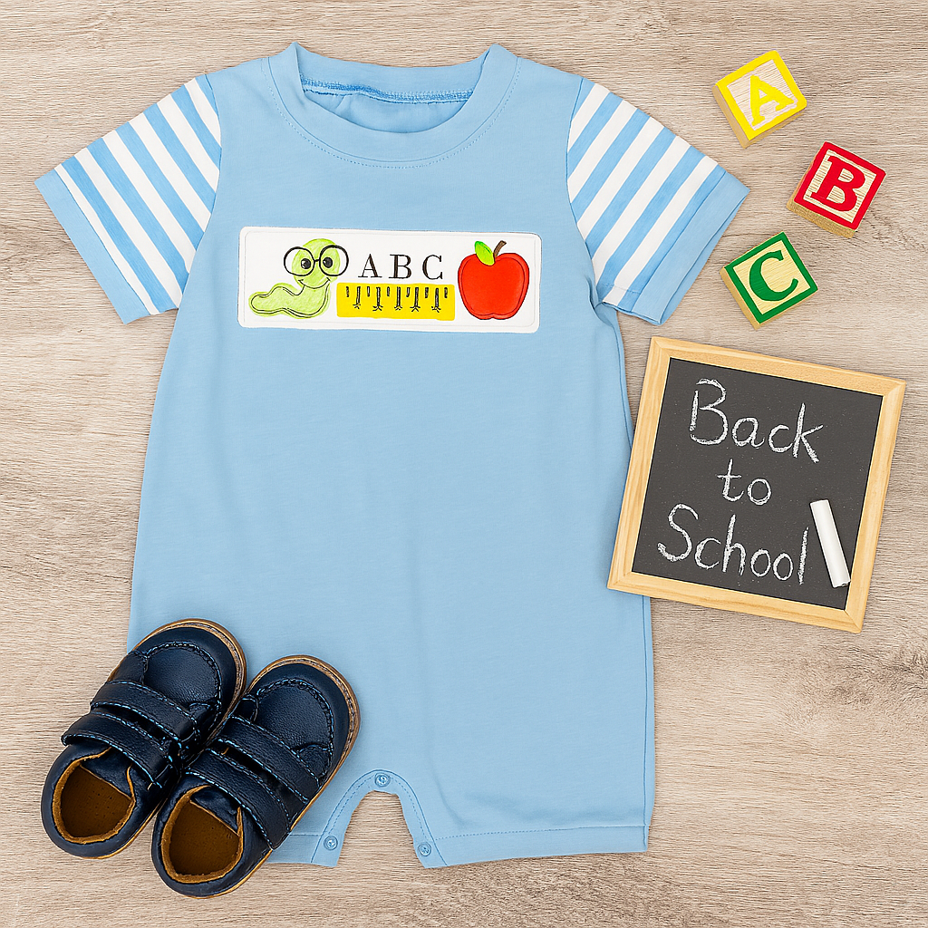 ABC School Days Romper