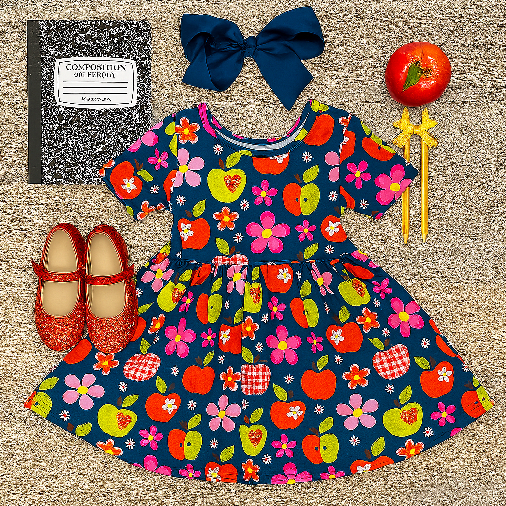 Sweet Apple Blossom Twirl Dress