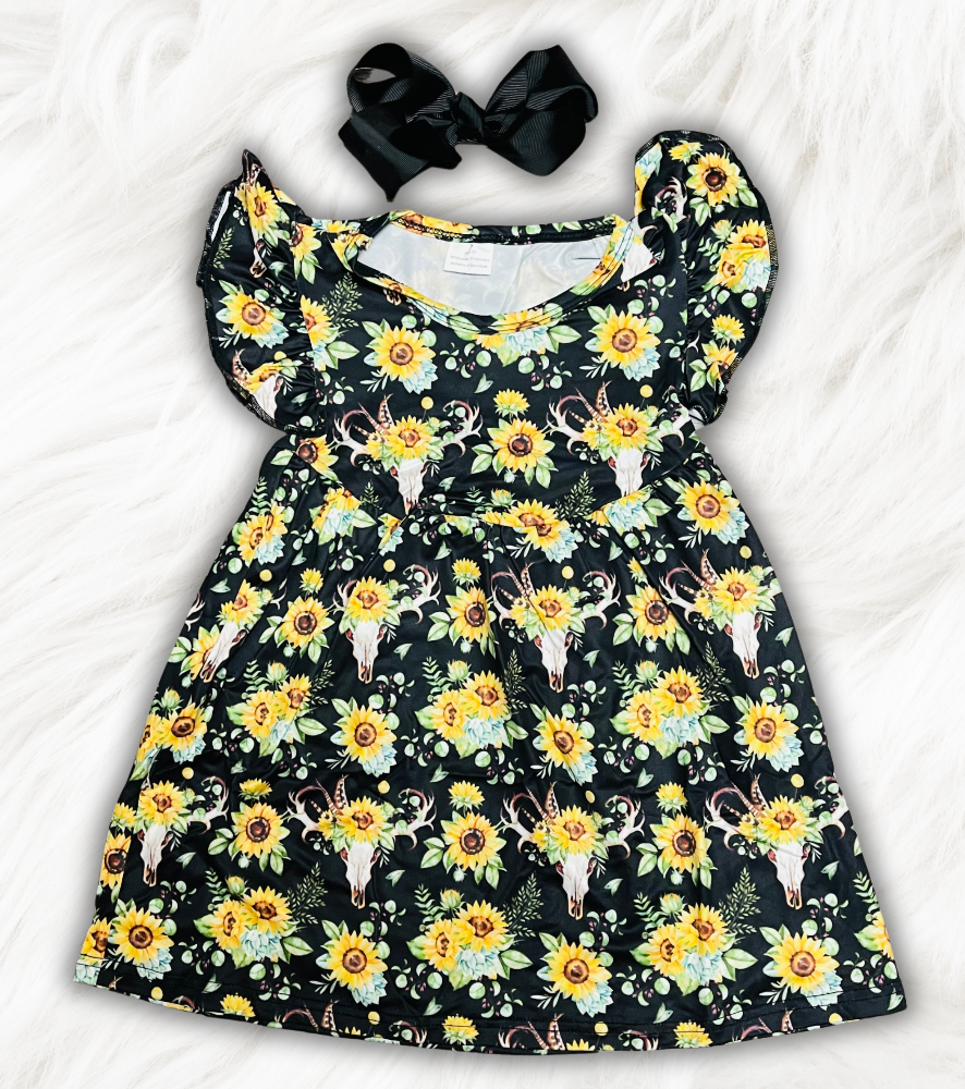 Sunflower and Skulls Dress