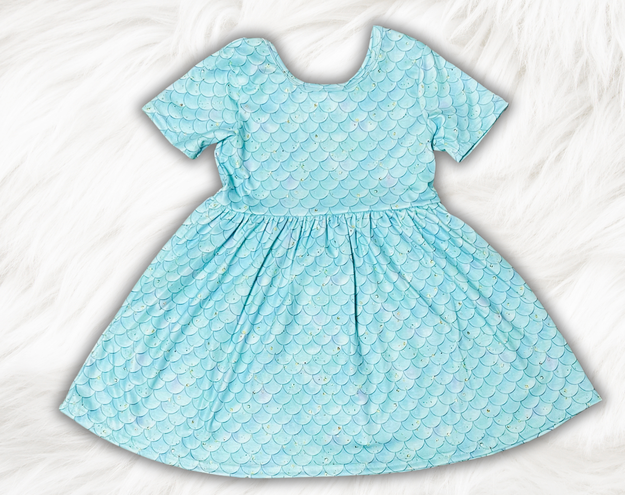 Blue Mermaid Twirl Dress