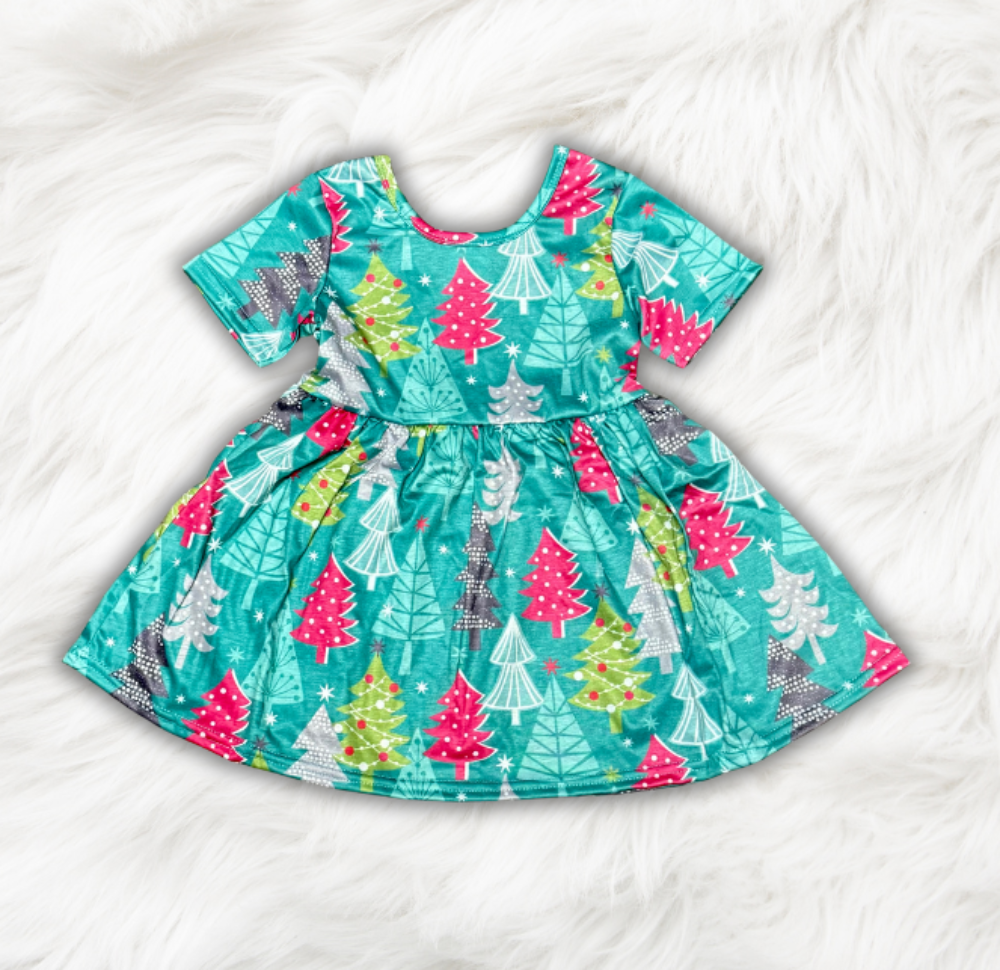 Blue Christmas Tree Twirl