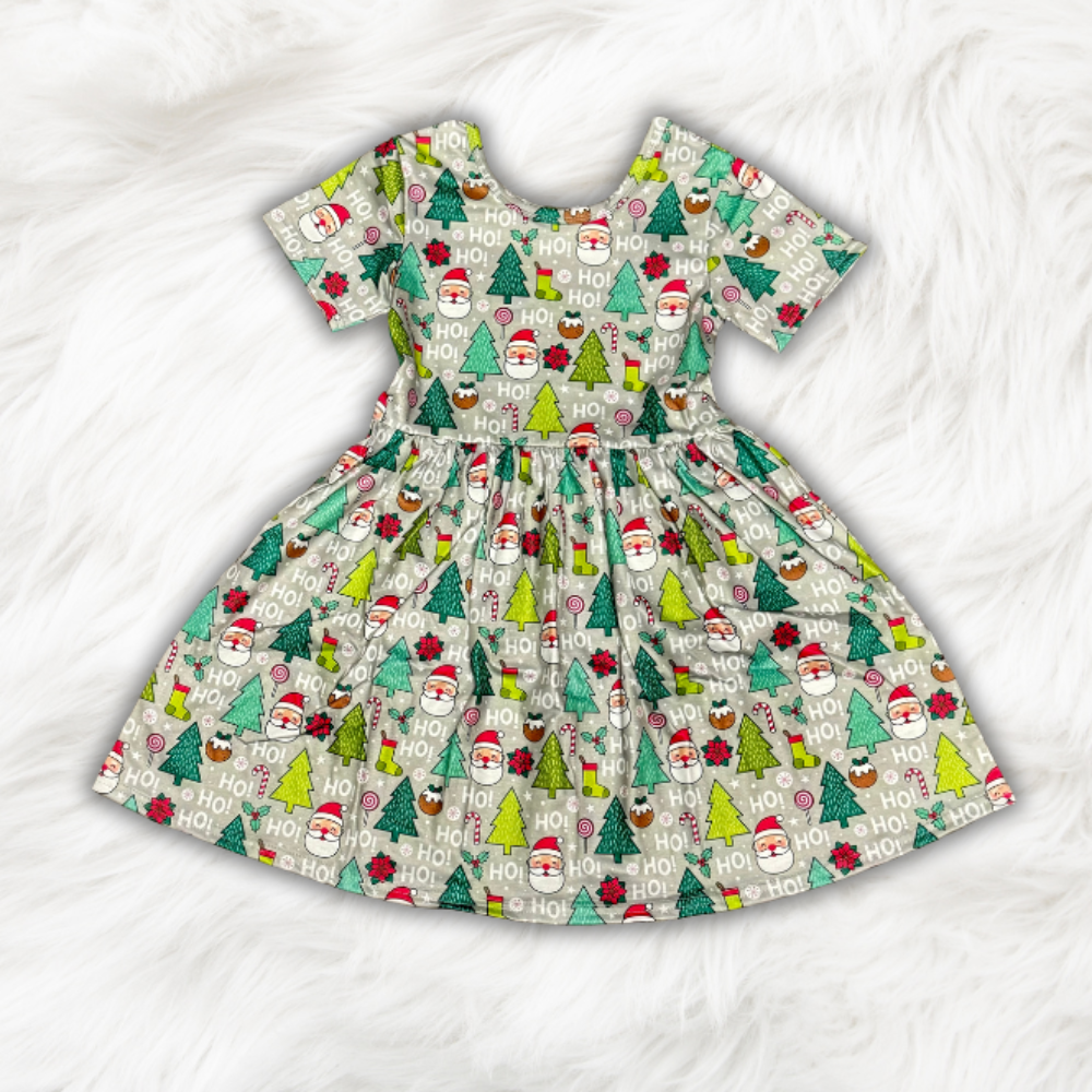 Gray Christmas Twirl