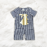 Navy Bunny Romper