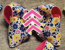 Pink Arrow Floral Bow