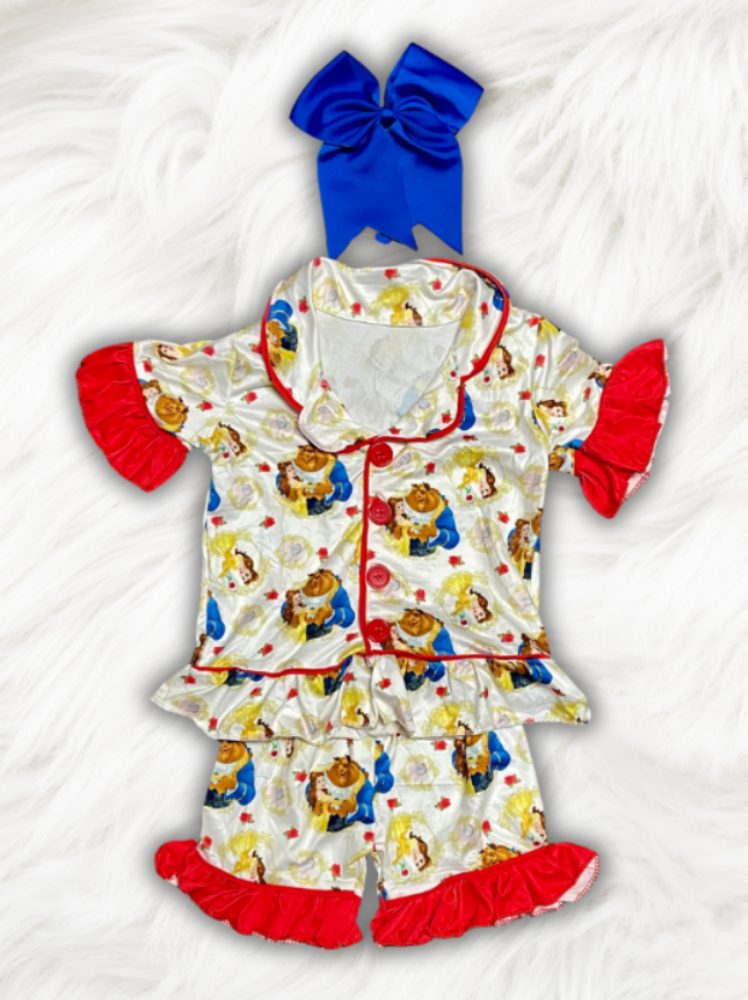 Beauty & the Beast Ruffle Pajama Set