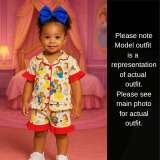 Beauty & the Beast Ruffle Pajama Set