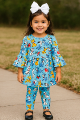 Puppy Pals Bell Sleeve Tunic & Legging Set