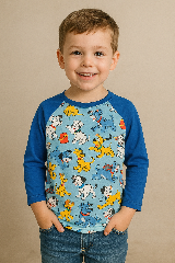 Puppy Pals Long Sleeve Raglan Tee