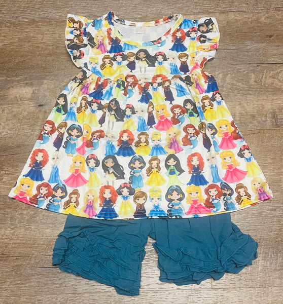 Disney Princess Twirl Dress Shorts Set