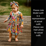 Long Sleeve Cat Twirl Dress