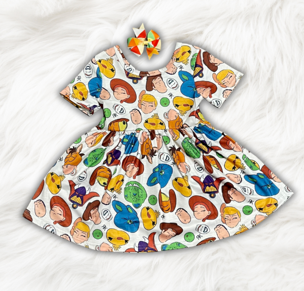 Short Sleeve Toy Story Twirl  Dress