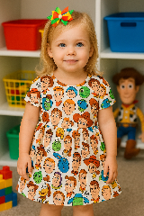 Short Sleeve Toy Story Twirl  Dress