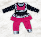 Pink and Black Heart Pants Set