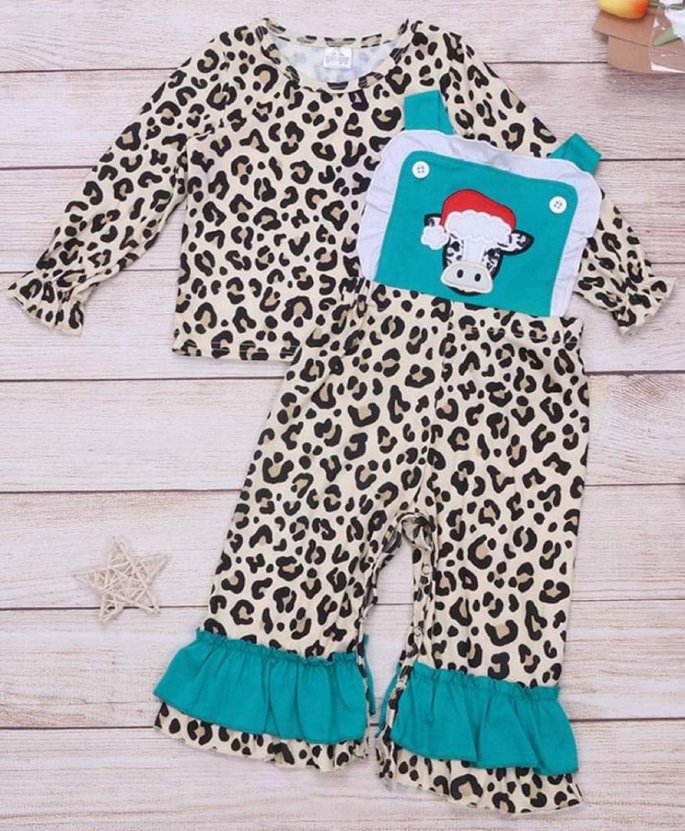 Santa Cow Overall Set
