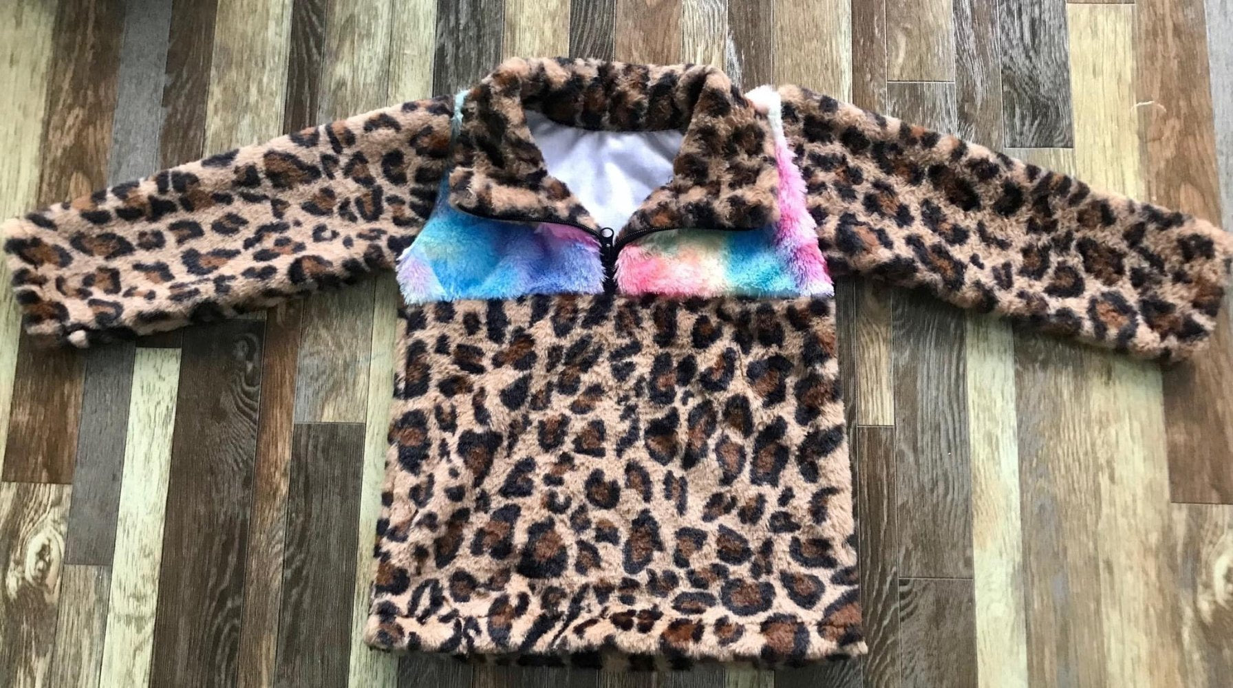 Tie Dye and Cheetah Pullover