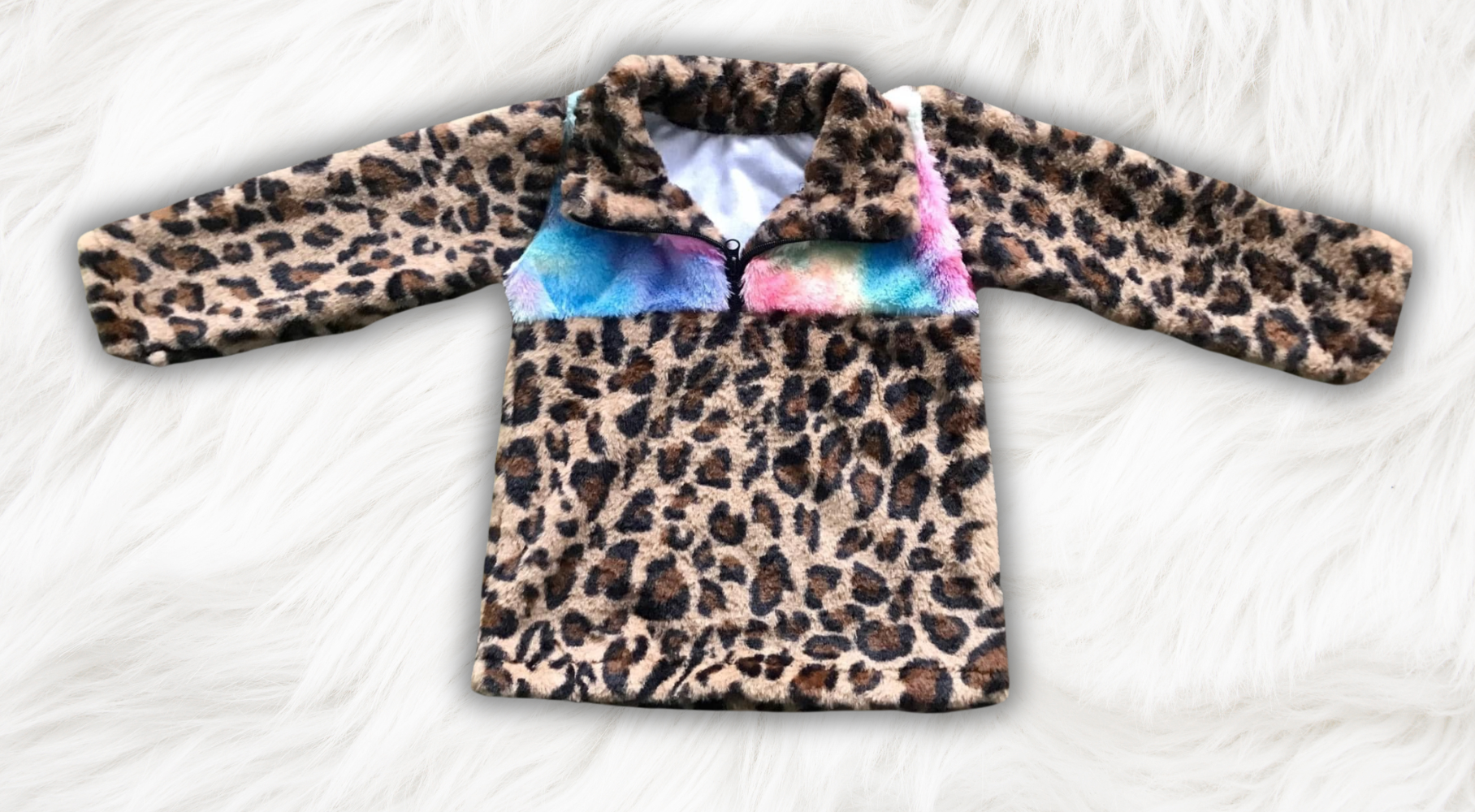 Tie Dye and Cheetah Pullover