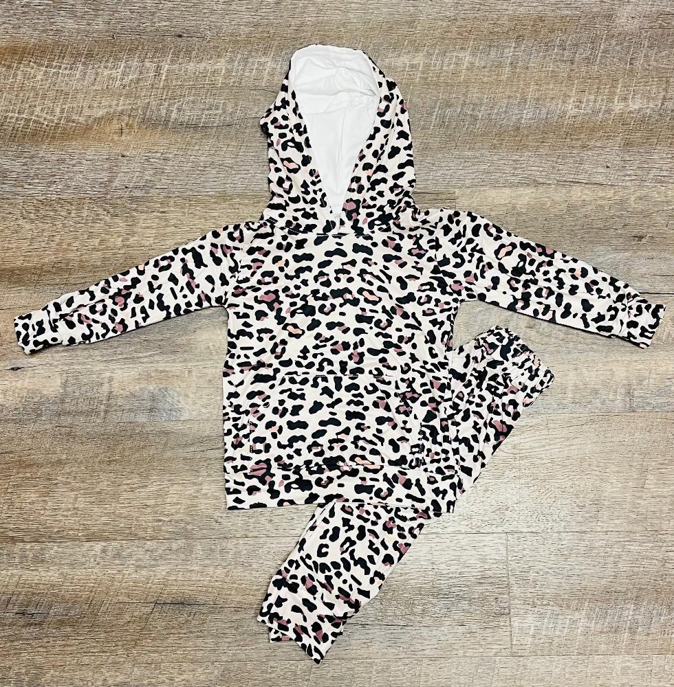 Leopard Hoodie Pant Set