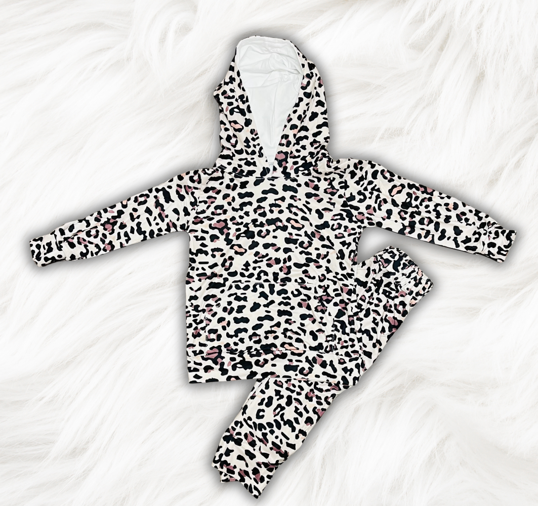 Leopard Hoodie Pant Set