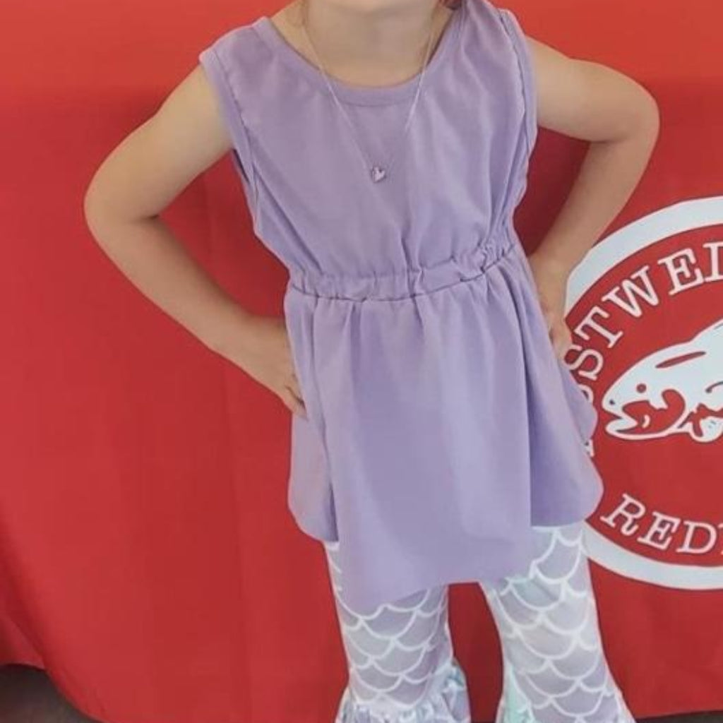 Lilac Mermaid Ruffle Set