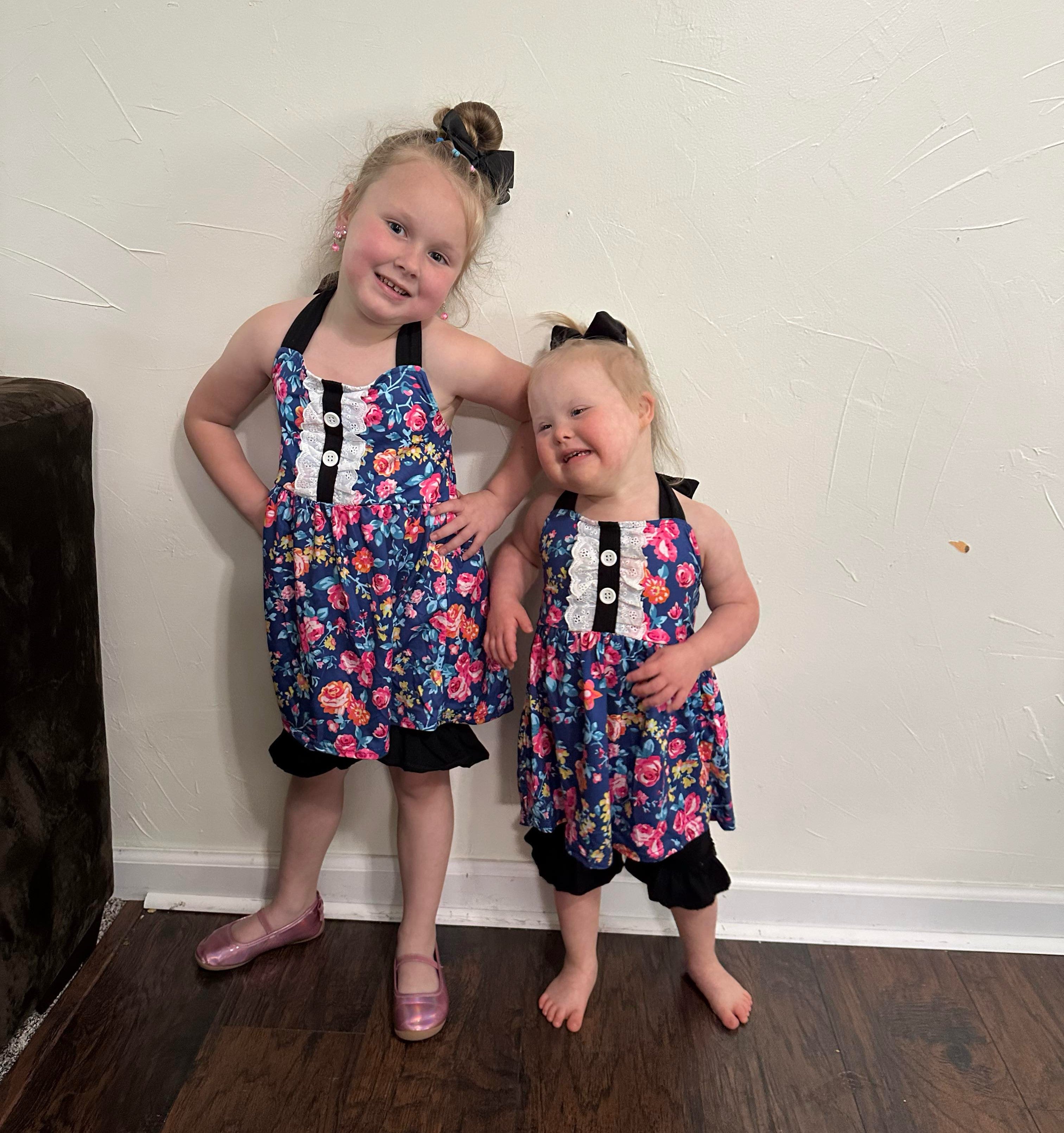 Floral Halter Ruffle Set