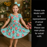 Flowers and Dots Twirl Dress