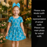 Blue Floral Twirl Dress