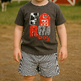"Farm Boy" Gingham Short Set