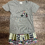 “Gone Fishin’” Plaid Short Set