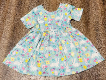 Green Bunny Twirl Dress
