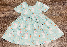 Green Bunny Twirl Dress