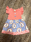 Vintage Bunny Print Dress