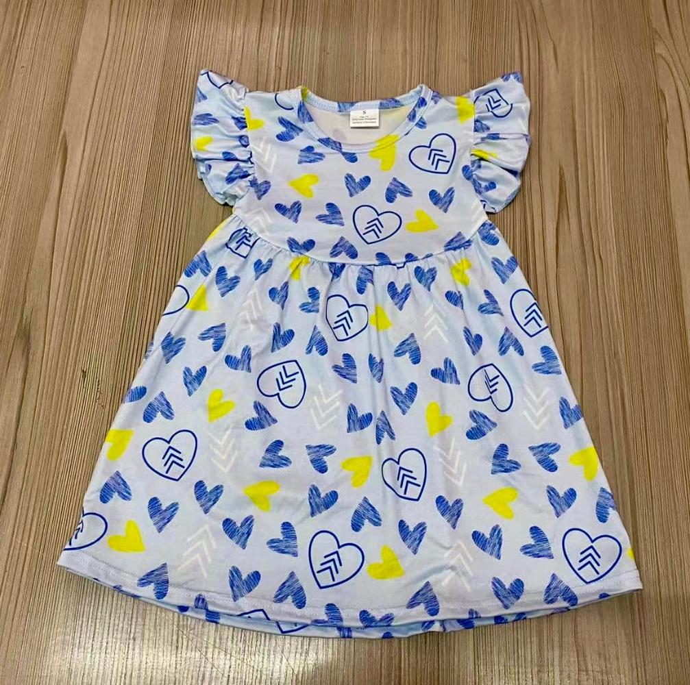 Custom Famous Blue Print Dress