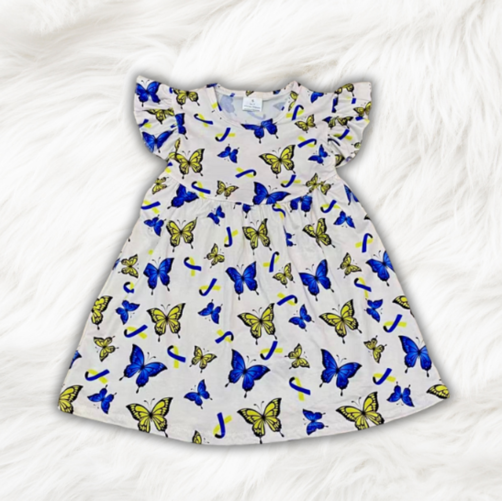 Custom Butterfly Ribbon Pearl Dress