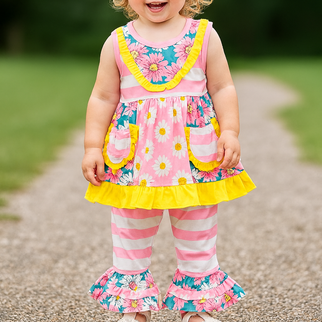Sunshine Daisy Ruffle set