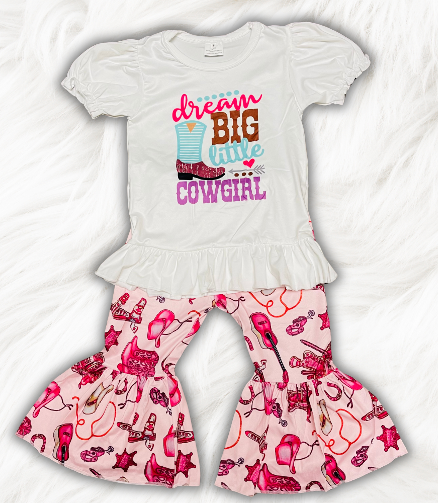 Dream Big Cowgirl Bell Pant Set