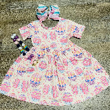 Pastel Easter Egg Twirl Dress