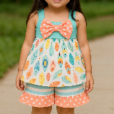 Feathered Fun Bow Short Set