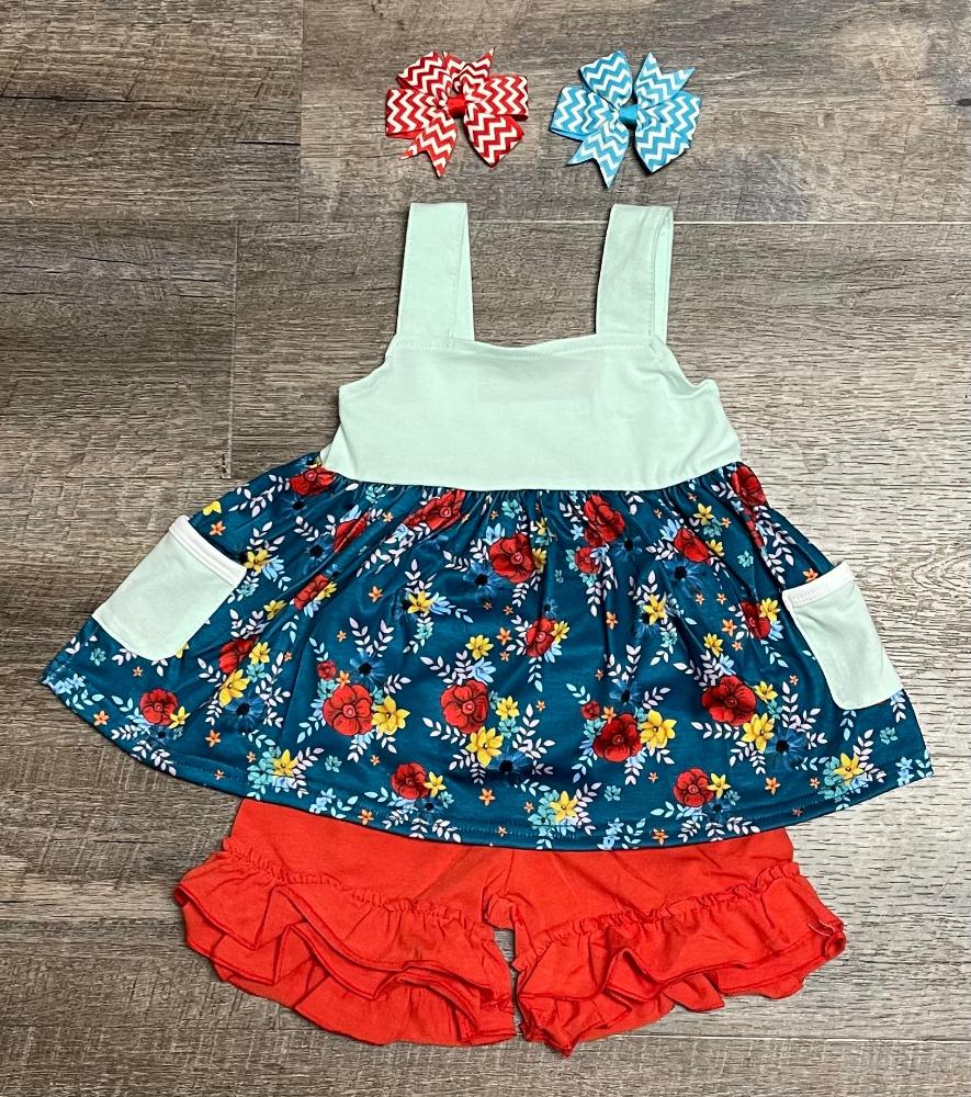 Floral Tank Tunic Set
