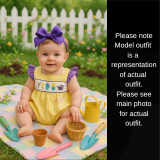 Little Gardener Gingham Romper