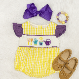 Little Gardener Gingham Romper